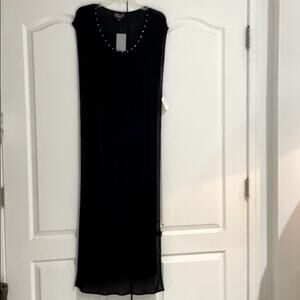 Stella & Jamie s black overdress w/rhinestones NWT